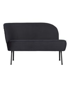 Fauteuil Vogue links fluweel inkt