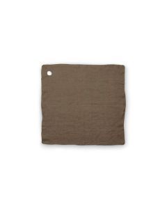Theedoek Linen 60x60 cm donkerbruin