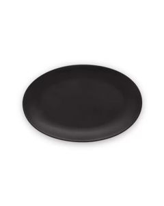 Bord ovaal mat zwart 25,5 cm