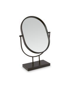 Spiegel ovaal op voet zwart 20,3x31,1x8,5 cm