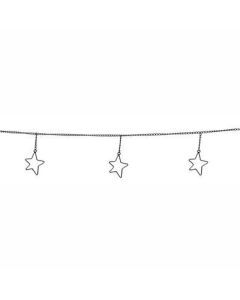 Metalen ketting Stars mat zwart 250 cm