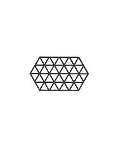 Onderzetter Hexagon Triangles zwart