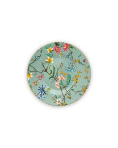 Gebaksbordje Jolie bloemen blauw 12cm