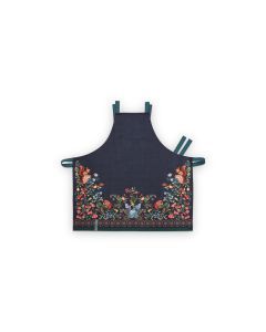 Schort Winter Wonderland donkerblauw 85x88cm