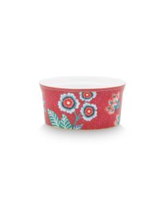 Ovenschaal rond Flower Festival roze 8,7x4,3cm