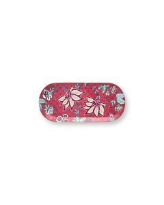 Serveerschaal Flower Festival roze 33,3x15,5cm
