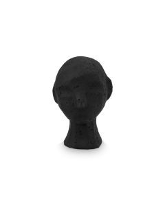 Sculptuur hoofd Ecomix zwart 13,5x12,5x20cm