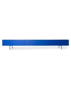 Tv meubel houtnerf cobalt blauw 250cm