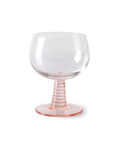 Wijnglas Swirl laag beige