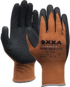 Handschoen Maxx-Grip Lite 50-245 bruin palm is gecoat met zwarte latex maat 10 / XL