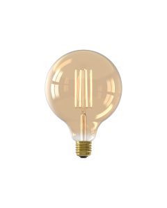 LED volglas LangFilament Globelamp goud