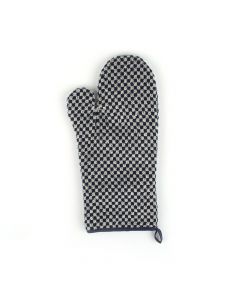 Ovenhandschoen Kleine Ruit blauw