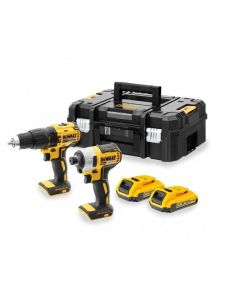 18V XR Brushless Voordeelset: Schroef-/klopboormachine DCD778 + basis slagschroevendraaier DCF787 met 2x 2,0Ah accu's in TSTAK