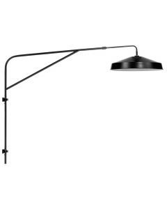 Wandlamp ijzer mat zwart/kap Detroit