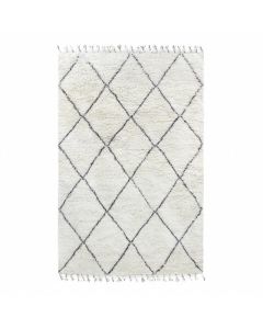 woolen berber rug black/white (180x280)