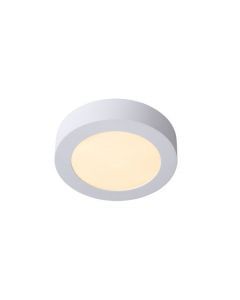 Lucide BRICE-LED - Plafonnière Badkamer - Ø 18 cm - LED Dimb. - Wit