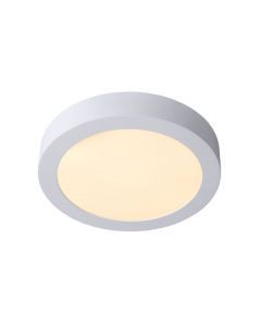 Lucide BRICE-LED - Plafonnière Badkamer - Ø 24 cm - LED Dimb. - Wit