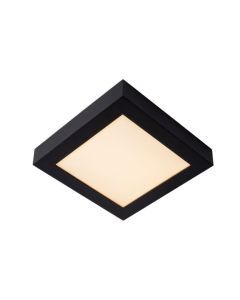 Lucide BRICE-LED - Plafonnière Badkamer - LED Dimb. - 1x22W 3000K - IP44 - Zwart