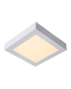 Lucide BRICE-LED - Plafonnière Badkamer - LED Dimb. - 1x22W 3000K - IP44 - Wit