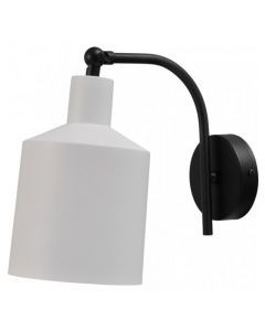 Wandlamp Boris wit/zwart 22cm