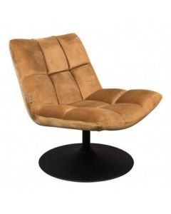 Draaifauteuil Bar velvet goudbruin