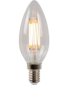 Lucide C35 - Filament lamp - 3,5 cm - LED Dimb. - E14 - 1x4W 2700K - Transparant