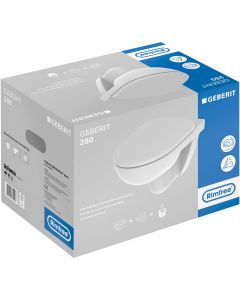 Wandcloset Geberit 280 Rimfree Pack softclose