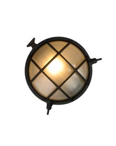 Wandlamp Dudley rond zwart