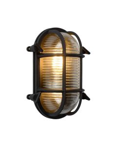 Wandlamp Dudley ovaal zwart