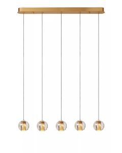 Dilenko hanglamp mat goud LED Dimb. 3,5W 2700K glas