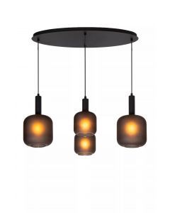 Eloise hanglamp zwart 4xE27 40W glas