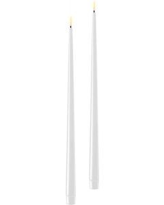Dinerkaars led 2,2x38cm set van 2 wit met glans