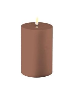 Kaars LED outdoor mokka 10x15 cm