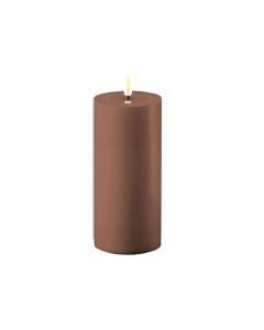 Kaars LED outdoor mokka 10x20 cm