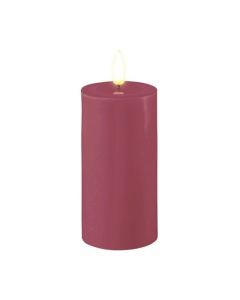 Kaars LED magenta 5x10 cm
