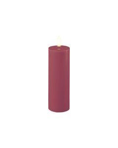 Kaars LED magenta 5x15 cm