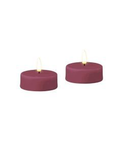 Waxinelicht  LED Jumbo magenta (set van 2)