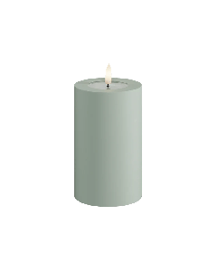 Kaars LED outdoor groen 7.5x12.5 cm