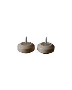 Drijfkaars LED creme (set van 2)