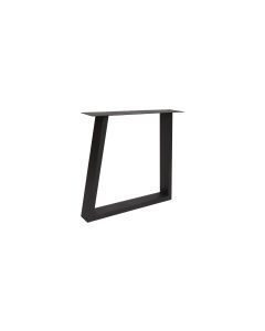 Onderstel Model U Trapezium Elegant zwart metaal - 80x4x71cm - profiel 4x10cm