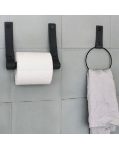 Toiletrolhouder metaal zwart