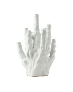Vase coral 10-tulips white