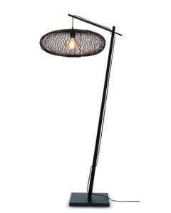 Vloerlamp Cango zwart kap zwart, S