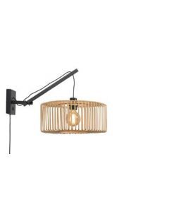 Wandlamp Bromo W2 naturel/zwart rond S