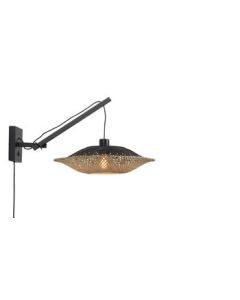 Wandlamp Kalimantan S zwart horizontaal