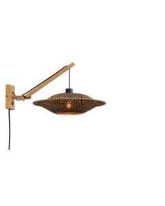 Wandlamp Bali naturel/zwart S