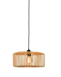 Hanglamp Bromo naturel/zwart rond S