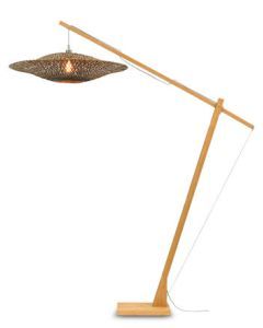 Vloerlamp Bali naturel/zwart L