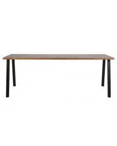 Eettafel James noten met a-poot metaal 200 x 90