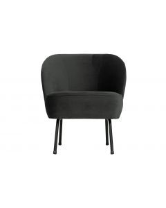 Fauteuil Vogue fluweel zwart